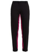 Matchesfashion.com No. 21 - Inner Stripe Turned Up Tailored Trousers - Womens - Black