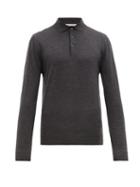 Matchesfashion.com Salle Prive - Isaac Merino Wool Polo Sweater - Mens - Grey