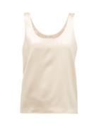 Matchesfashion.com Raey - Scoop-neck Silk-satin Vest - Womens - Cream