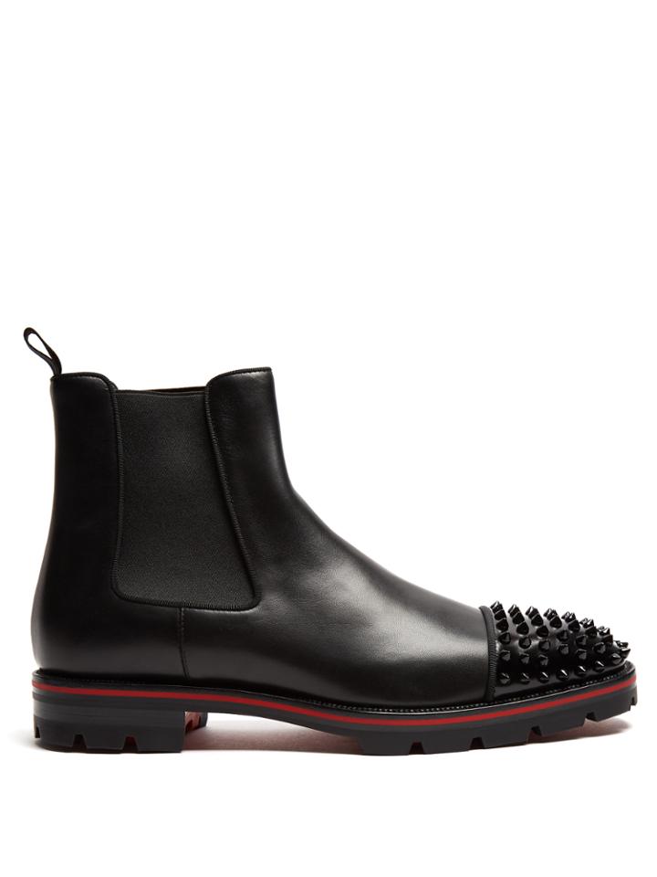 Christian Louboutin Melon Leather Chelsea Boots
