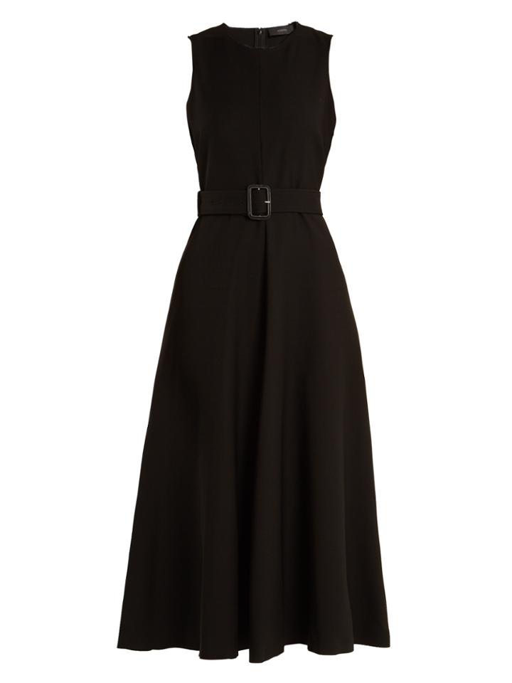 Joseph Arka Belted Stretch-woven Dress