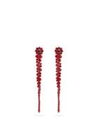 Matchesfashion.com Simone Rocha - Drip Crystal-embellished Earrings - Womens - Red