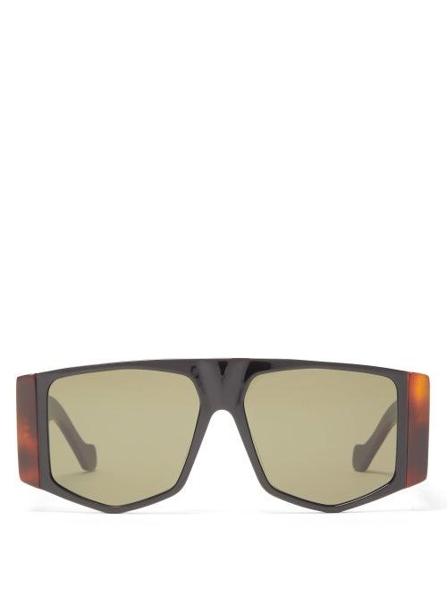 Matchesfashion.com Loewe - Masque Acetate Sunglasses - Mens - Black