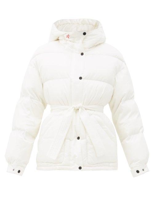 Matchesfashion.com Perfect Moment - Hooded Belted Technical-shell Down Ski Jacket - Womens - White