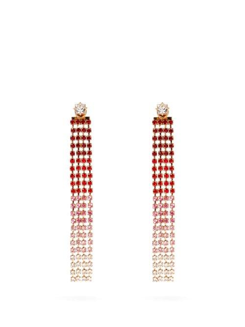 Matchesfashion.com Jacquemus - Les Boucles Monaco Crystal Drop Earrings - Womens - Red