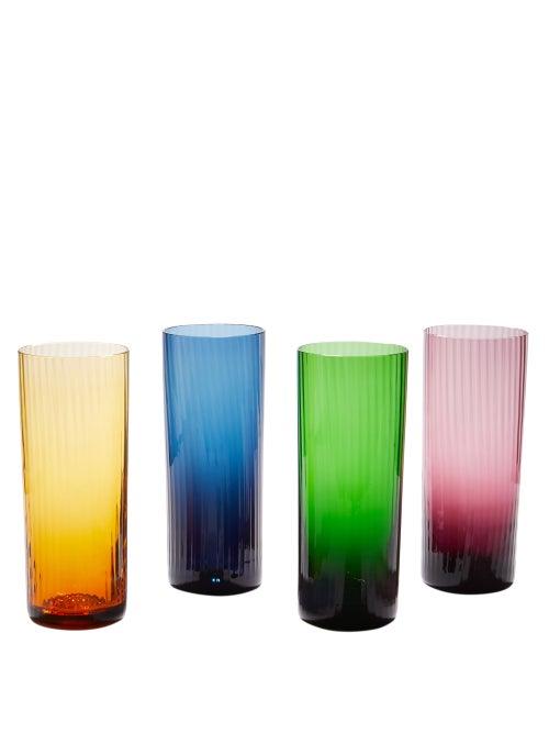 La Doublej - X Salviati Set Of Four Murano Highball Glasses - Womens - Multi