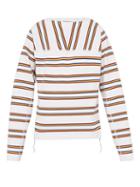 Matchesfashion.com Marni - Striped Cotton Sweatshirt - Mens - White