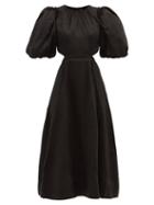 Aje - Relic Beaded Cutout Linen-blend Midi Dress - Womens - Black