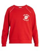 Matchesfashion.com Gucci - Spiritismo Appliqu Crew Neck Cotton Sweatshirt - Mens - Red