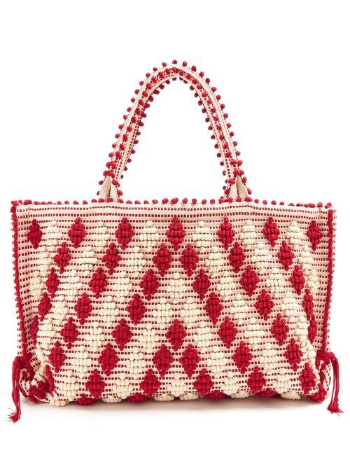 Matchesfashion.com Antonello Tedde - Capriccioli Cotton Tote - Womens - Red White