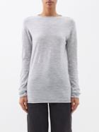 Raey - Raw-trim Responsible Merino-wool Crew-neck Sweater - Womens - White