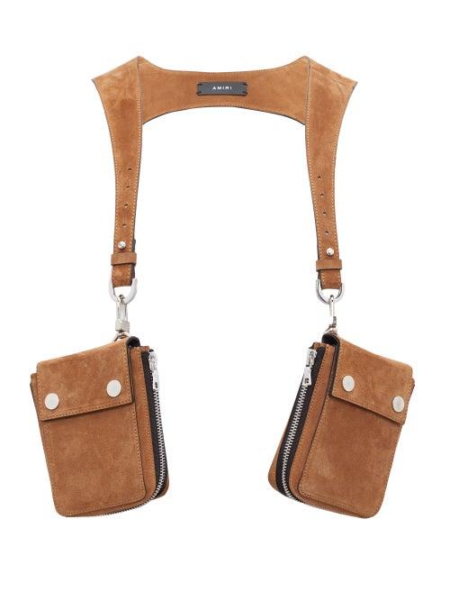 Matchesfashion.com Amiri - Double-pouch Suede Harness - Mens - Brown