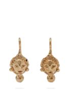 Matchesfashion.com Joanne Burke - Lady Flower Leaves Drop Earrings - Womens - Gold