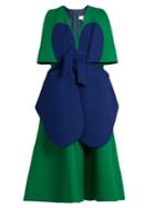 Delpozo Bi-colour Structured Cotton Dress