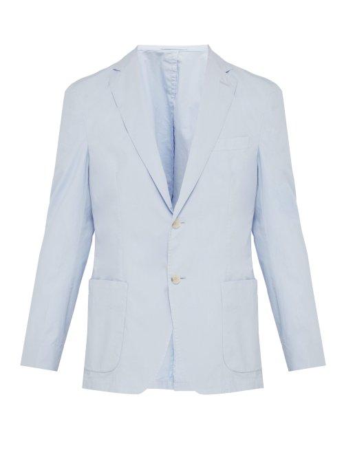 Matchesfashion.com Officine Gnrale - 375 Cotton Poplin Jacket - Mens - Light Blue