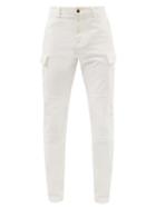 Brunello Cucinelli - Herringbone Cotton-blend Twill Cargo Trousers - Mens - White