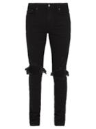 Matchesfashion.com Amiri - Thrasher Slim Leg Distressed Jeans - Mens - Black