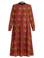 Matchesfashion.com Redvalentino - Graphic Floral Print Chiffon Maxi Dress - Womens - Red Multi