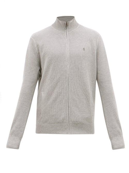 Matchesfashion.com Polo Ralph Lauren - Zip-through Cotton-piqu Track Top - Mens - Grey