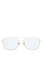 Cutler And Gross 1267 Square-frame Gold-plated Sunglasses