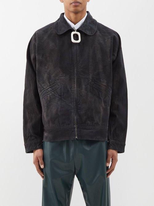 Jw Anderson - Distressed Cotton-canvas Jacket - Mens - Black