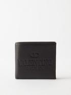 Valentino Garavani - Logo-debossed Grained-leather Bi-fold Wallet - Mens - Black