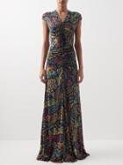 Etro - Miss Pure Paisley-print Jersey Maxi Dress - Womens - Black