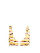Matchesfashion.com Solid & Striped - The Tilda Ring Terry Towelling Bikini Top - Womens - Yellow Stripe