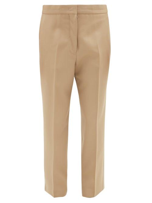 Matchesfashion.com Jil Sander - Lang Cropped Straight-leg Wool Trousers - Womens - Camel