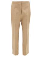 Matchesfashion.com Jil Sander - Lang Cropped Straight-leg Wool Trousers - Womens - Camel