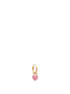 Matchesfashion.com Alison Lou - Heart Small Enamel And 14kt Gold Single Earring - Womens - Pink