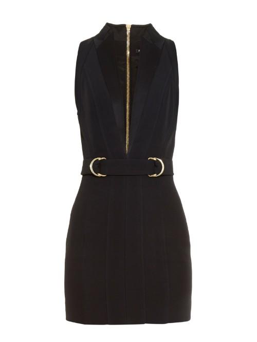 Balmain Plunging V-neck Mini Dress