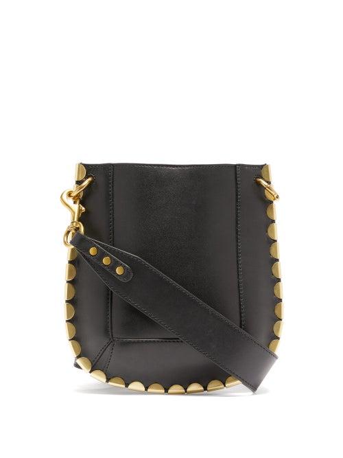 Matchesfashion.com Isabel Marant - Nasko Mini Scalloped Trim Cross Body Bag - Womens - Black Gold