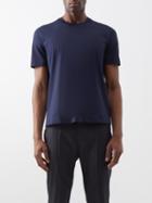 Brioni - Crewneck Cotton-jersey T-shirt - Mens - Dark Blue