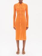 Dodo Bar Or - Tory Pointelle-knit Midi Dress - Womens - Orange
