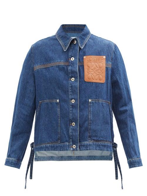 Loewe - Anagram-patch Denim Jacket - Womens - Dark Denim