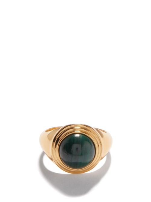 Missoma - Malachite & 18kt Gold-plated Ring - Womens - Green Gold
