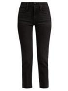 Matchesfashion.com Frame - Le Nouveau Straight Leg Cropped Jeans - Womens - Dark Grey