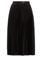 Matchesfashion.com Junya Watanabe - High Rise Pleated Organza Midi Skirt - Womens - Black