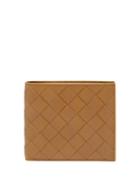 Bottega Veneta - Intrecciato-weave Leather Bifold Wallet - Mens - Brown