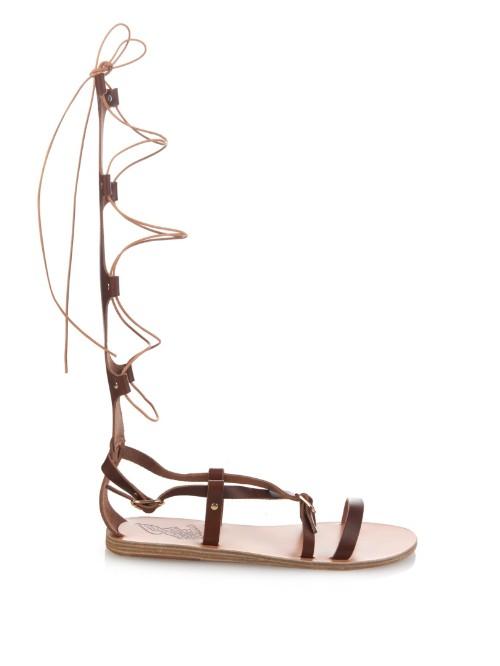 Ancient Greek Sandals Sofia High Gladiator Lace-up Leather Sandals