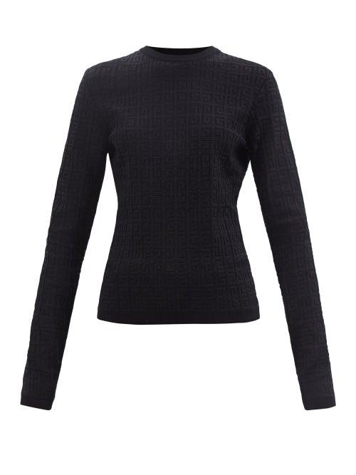 Givenchy - 4g-jacquard Jersey Top - Womens - Black
