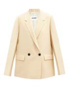 Matchesfashion.com Jil Sander - Wool-blend Twill Double-breasted Jacket - Womens - Cream