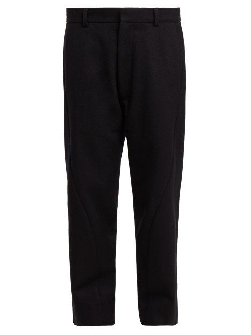 Matchesfashion.com Raey - Twist Seam Wool Trousers - Womens - Navy