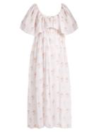 Emilia Wickstead Fede Floral-print Empire-waist Cotton Dress