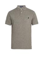 Matchesfashion.com Polo Ralph Lauren - Logo Embroidered Cotton Piqu Polo Shirt - Mens - Grey Multi