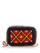 Christian Louboutin Piloutin Bead-embellished Leather Clutch