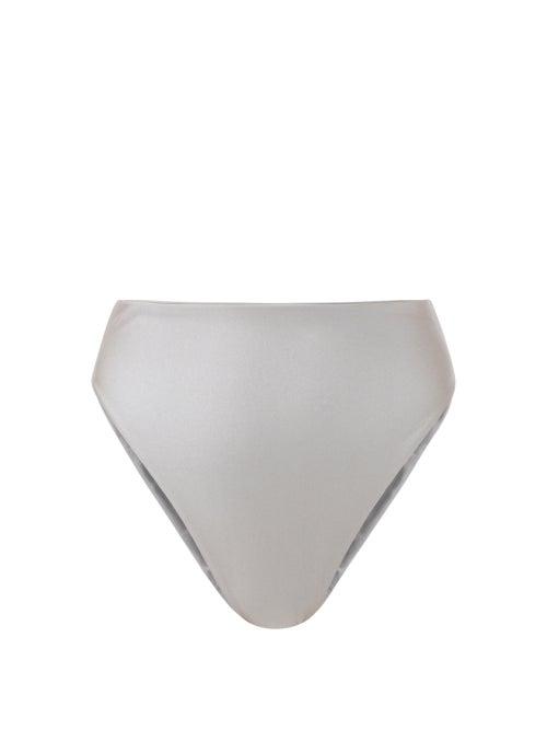 Matchesfashion.com Jade Swim - Incline High-rise Bikini Briefs - Womens - Silver
