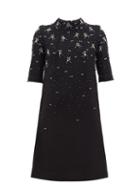 Matchesfashion.com Goat - Alexa Crystal Embellished Wool Dress - Womens - Black