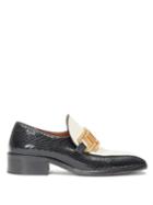 Matchesfashion.com Marni - Linked Snake & Croc-effect Leather Loafers - Womens - White